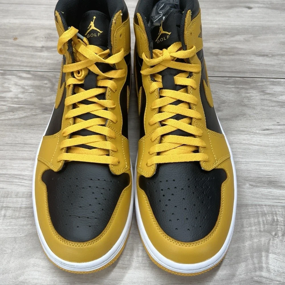 Nike Air Jordan 1 Golf High Pollen Black/Yellow Men's Size 13 DQ0660-100